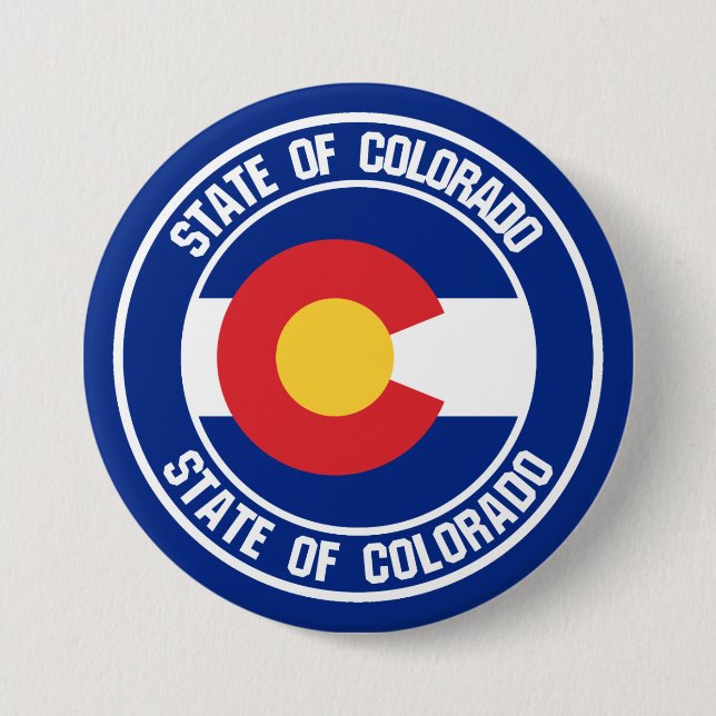 Badge Rond 7,6 Cm Emblème rond du Colorado (Devant)