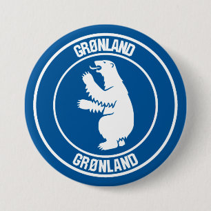 Badge Rond 7,6 Cm Emblème rond du Groenland
