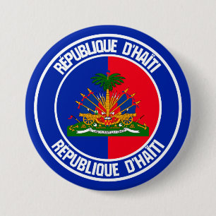 Badge Rond 7,6 Cm Emblème rond du Haïti