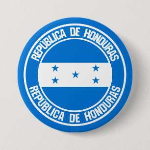 Badge Rond 7,6 Cm Emblème rond du Honduras