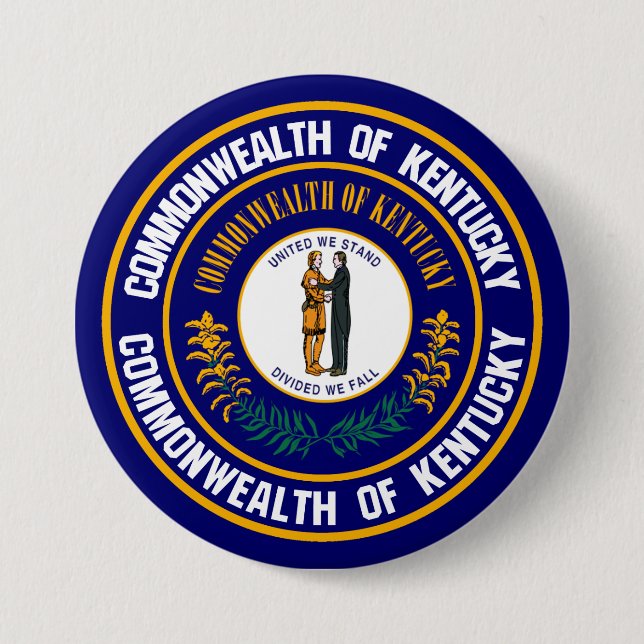 Badge Rond 7,6 Cm Emblème rond du Kentucky (Devant)