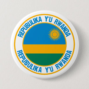 Badge Rond 7,6 Cm Emblème rond du Rwanda