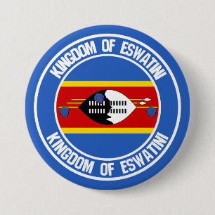 Badge Rond 7,6 Cm Emblème rond du Swaziland ( Eswatini )