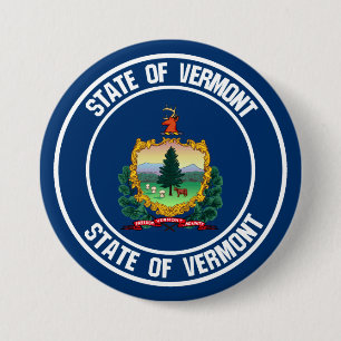Badge Rond 7,6 Cm Emblème rond du Vermont