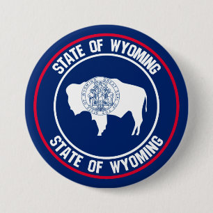 Badge Rond 7,6 Cm Emblème rond du Wyoming