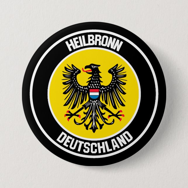 Badge Rond 7,6 Cm Emblème rond Heilbronn (Devant)