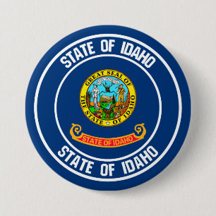Badge Rond 7,6 Cm Emblème rond Idaho