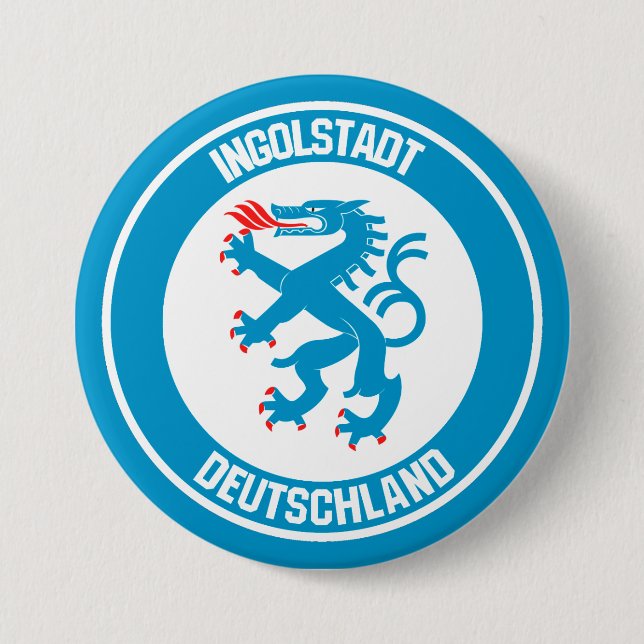 Badge Rond 7,6 Cm Emblème rond Ingolstadt (Devant)