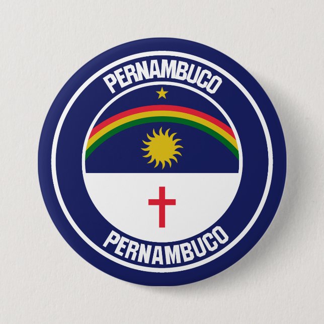 Badge Rond 7,6 Cm Emblème rond Pernambuco (Devant)