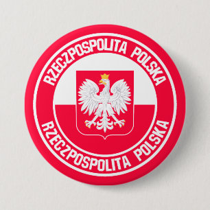 Badge Rond 7,6 Cm Emblème rond polonais