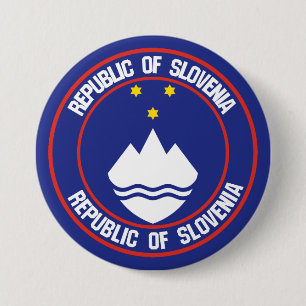 Badge Rond 7,6 Cm Emblème rond Slovénie