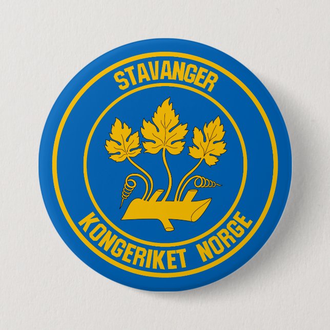Badge Rond 7,6 Cm Emblème rond Stavanger (Devant)