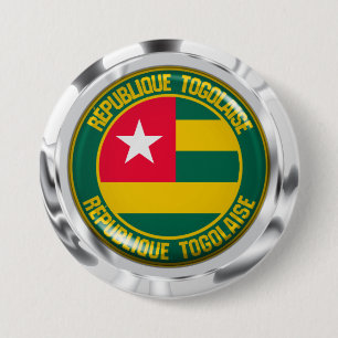 Badge Rond 7,6 Cm Emblème Rond Togo