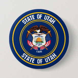 Badge Rond 7,6 Cm Emblème rond Utah