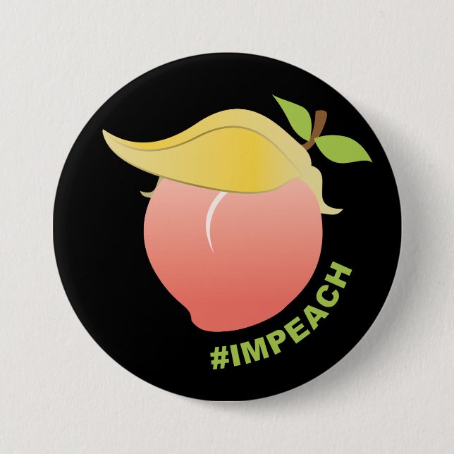 Badge Rond 7,6 Cm Empêchez Trump Peach (Devant)