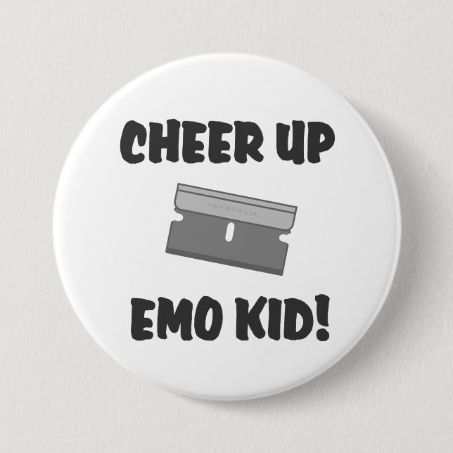 Badge Rond 7,6 Cm Encouragez l'enfant d'Emo ! (Devant)