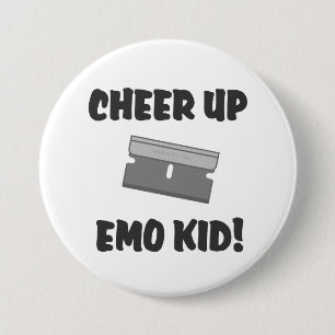 Badge Rond 7,6 Cm Encouragez l'enfant d'Emo !