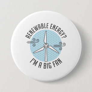 Badge Rond 7,6 Cm Énergie renouvelable