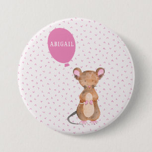 Badge Rond 7,6 Cm Enfants personnalisés par souris mignonne de