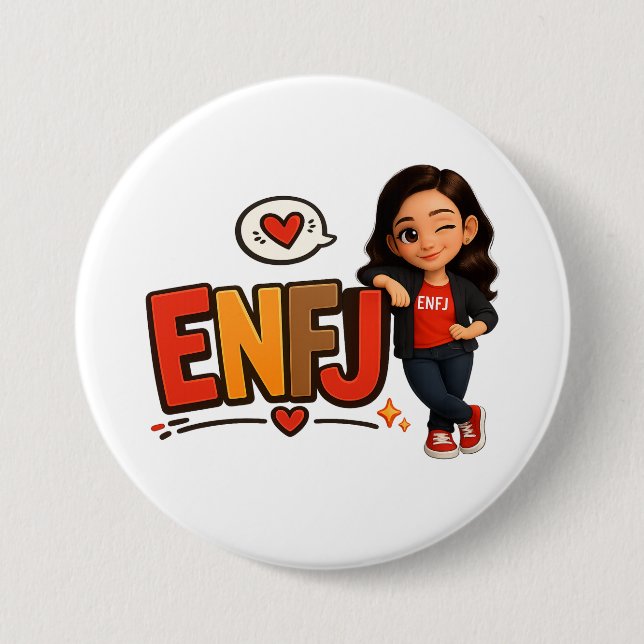 BADGE ROND 7,6 CM ENFJ (Devant)