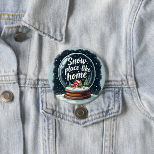 Badge Rond 7,6 Cm Enneigement comme maison vacances Citation