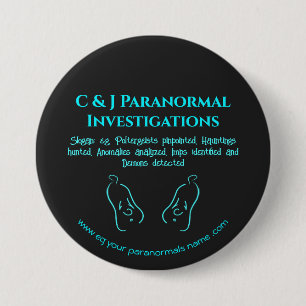 Badge Rond 7,6 Cm Enquêteur paranormal avec logo fantôme
