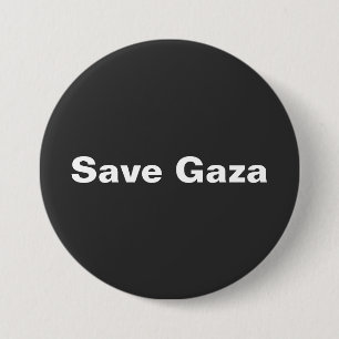 Badge Rond 7,6 Cm Enregistrer Gaza Texte Simple Soutenir Gaza