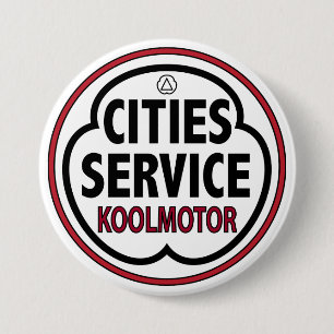 Badge Rond 7,6 Cm Enseigne de service des villes vintage Koolmotor