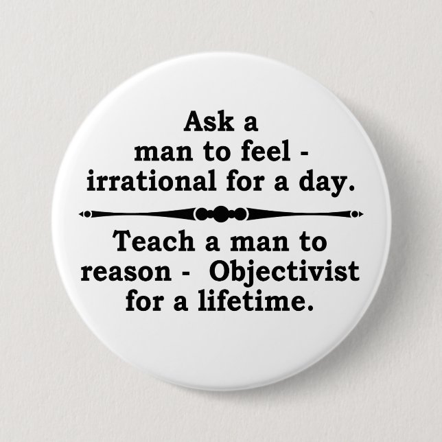 Badge Rond 7,6 Cm Enseignez un bouton d'homme… (Devant)