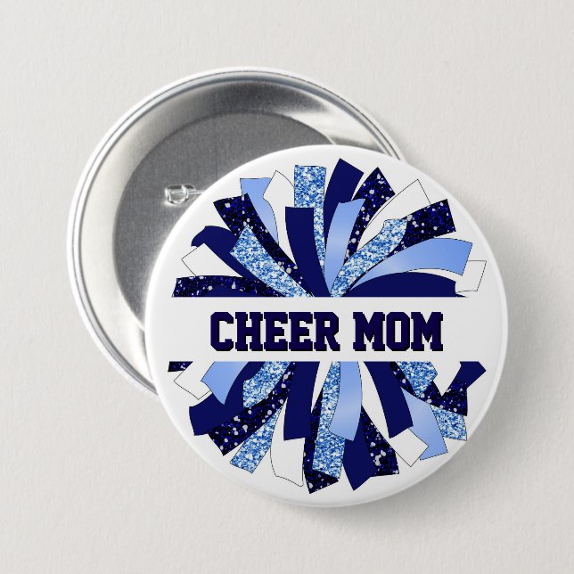 Badge Rond 7,6 Cm Épingle de bouton Cheer Mom (Devant & derrière)