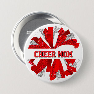 Badge Rond 7,6 Cm Épingle de bouton Cheer Mom
