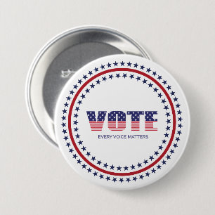 Badge Rond 7,6 Cm Épingle du bouton de vote