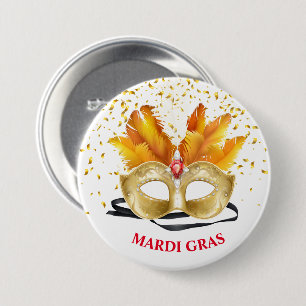 Badge Rond 7,6 Cm Épingle du bouton Mardi Gras
