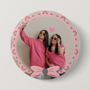 Badge Rond 7,6 Cm Épingle photo personnalisée - Cadeau de la fête de