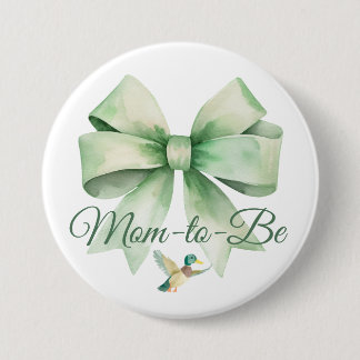Badge Rond 7,6 Cm Épingle pour Baby Shower de la future maman Canard