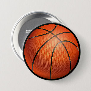 Badge Rond 7,6 Cm Épinglette de fan de basket-ball 3D Cool pour joue