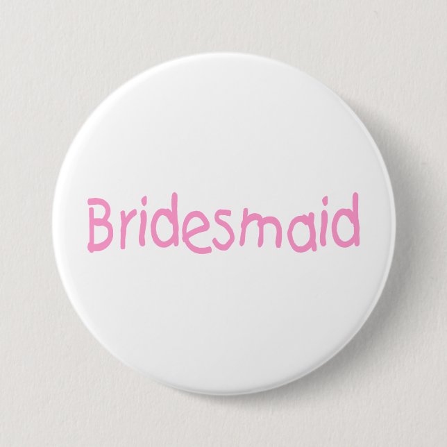 Badge Rond 7,6 Cm Épouse (Rose) (Devant)