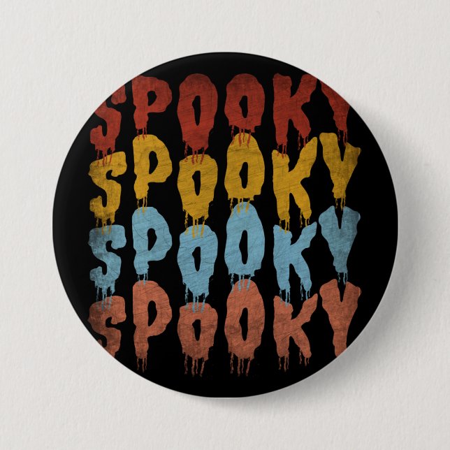 BADGE ROND 7,6 CM ÉPOUVANTABLE ÉPOUVANTABLE HALLOWEEN (Devant)