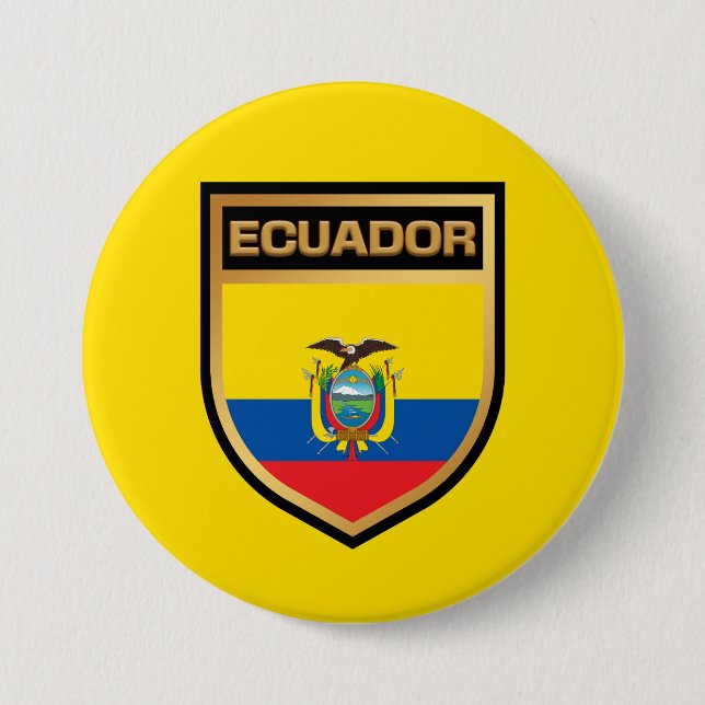 Badge Rond 7,6 Cm Equateur (Devant)