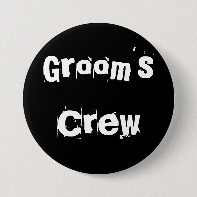 Badge Rond 7,6 Cm Équipage de mariés (Devant)