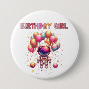 Badge Rond 7,6 Cm Équipage de vol pour filles de l'espace extra-atmo