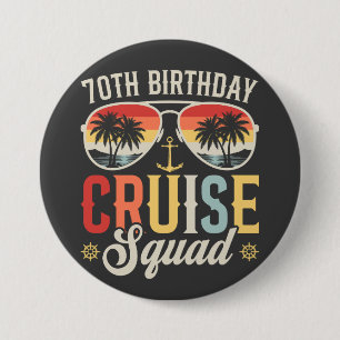 Badge Rond 7,6 Cm Équipe de croisière pour les 70 ans de famille app