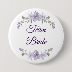 Badge Rond 7,6 Cm Équipe de la Mariée Fleur bouton Cadeau pour les