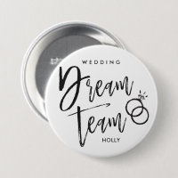 Équipe de rêve mariage | Cercles de script noir de