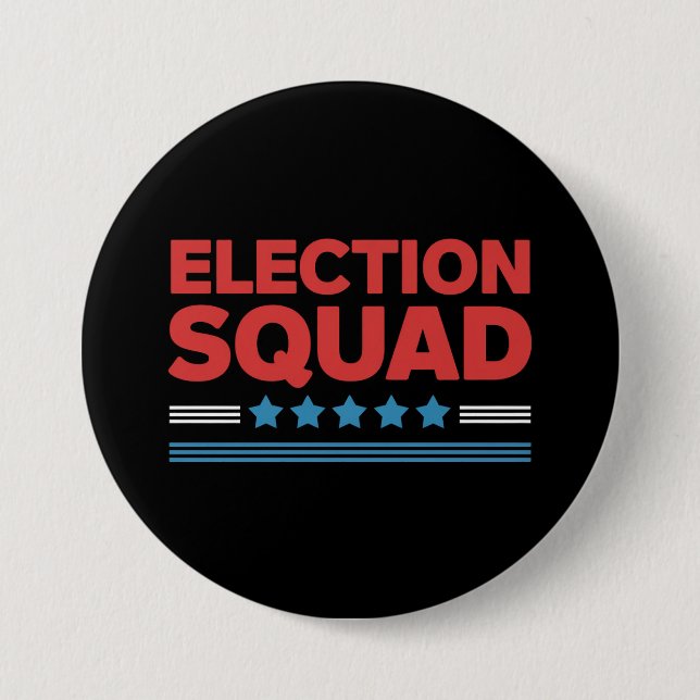 Badge Rond 7,6 Cm Équipe électorale 2024 Élection Démocrate Républic (Devant)