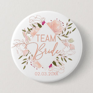 BADGE ROND 7,6 CM ÉQUIPE FLORALE BRIDE