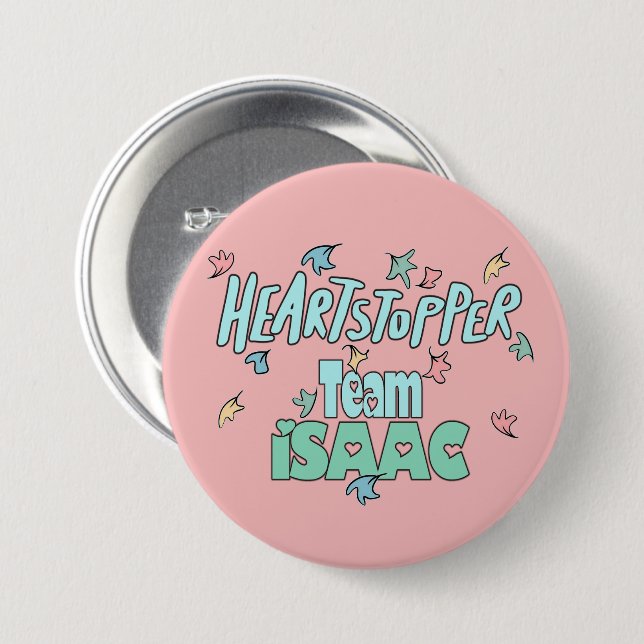 Badge Rond 7,6 Cm Équipe Isaac Pink (Devant & derrière)
