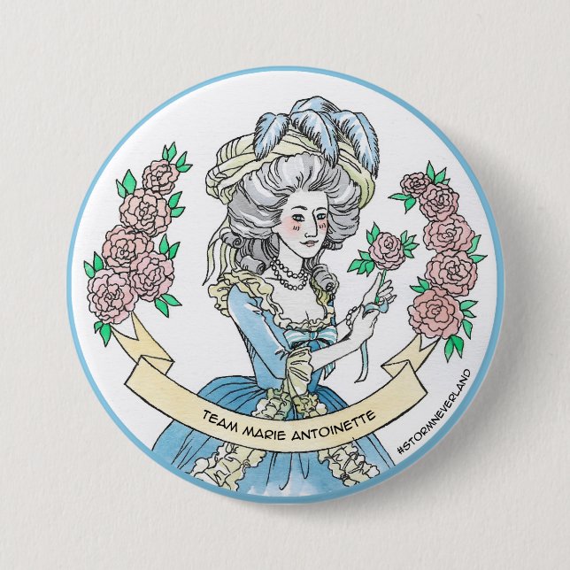 Badge Rond 7,6 Cm Équipe Marie Antoinette (Devant)