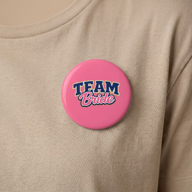 Badge Rond 7,6 Cm Équipe Mariée Mariage Party Gras (Créateur téléchargé)