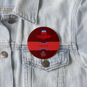 Badge Rond 7,6 Cm Équipe Trump Républicain